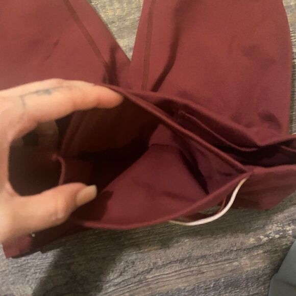 [fabletics] power hold maroon elastic back high waist 7/8 legging EUC #4 - Picture 10 of 11